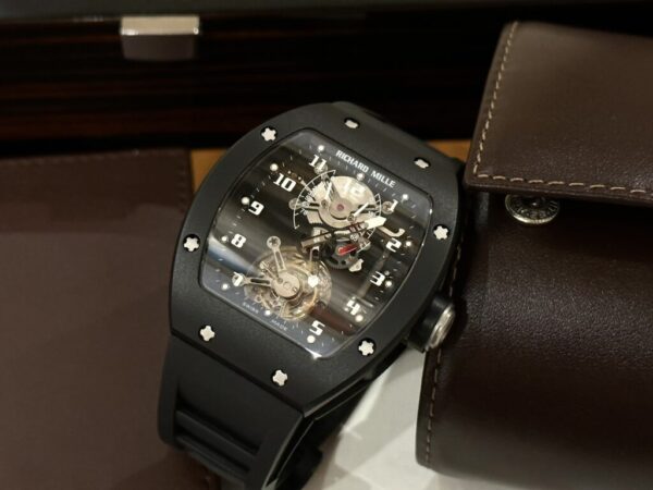 Swiss 1:1 Richard Mille Replica 11 Watch RM001 Tourbillon Black Ceramic Highest Quality 42mm - Top Watch - Image 4