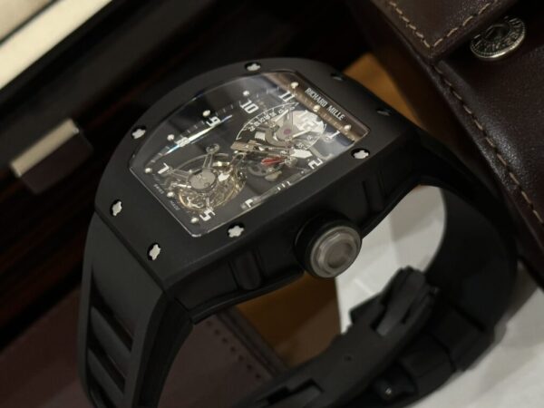 Swiss 1:1 Richard Mille Replica 11 Watch RM001 Tourbillon Black Ceramic Highest Quality 42mm - Top Watch - Image 6