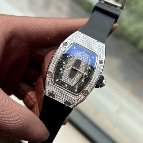 Replica Richard Mille Replica 11 Watch RM007 Women's with Stone Rubber Strap 36mm - Top Watch - Image 3