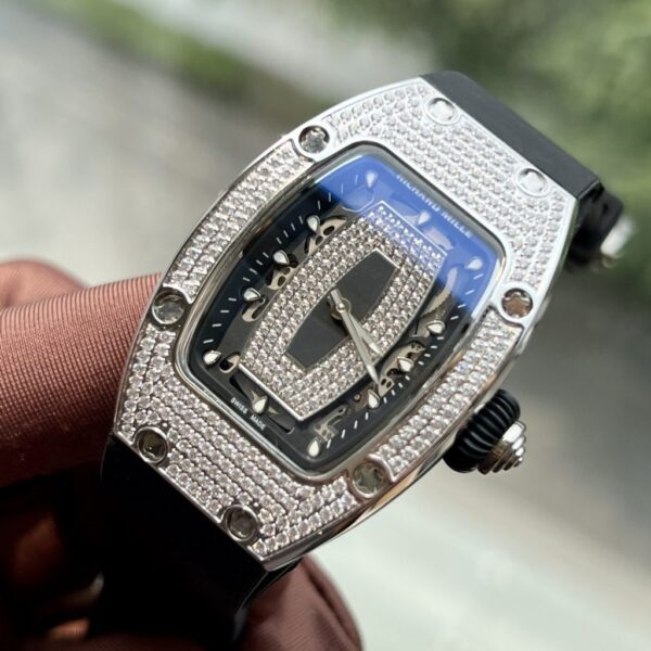 Replica Richard Mille Replica 11 Watch RM007 Women's with Stone Rubber Strap 36mm - Top Watch - Image 4