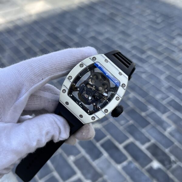 Swiss 1:1 Richard Mille Replica 1:1 Watch RM052 Skull Tourbillon White Case 43mm - Top Watch - Image 3