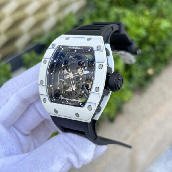 Swiss 1:1 Richard Mille Replica 1:1 Watch RM052 Skull Tourbillon White Case 43mm - Top Watch - Image 4