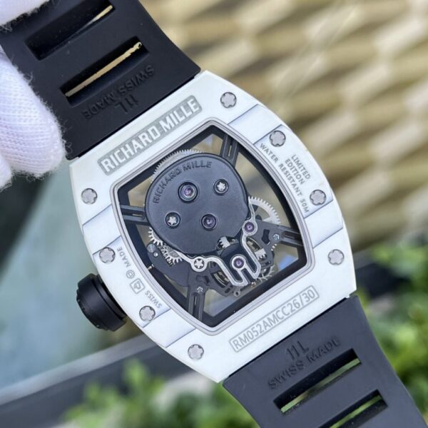 Swiss 1:1 Richard Mille Replica 1:1 Watch RM052 Skull Tourbillon White Case 43mm - Top Watch - Image 6
