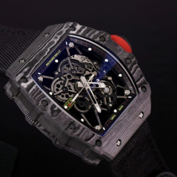 Replica Richard Mille Replica 1:1 Watch RM35-01 Full Carbon Super Light Parachute Strap 44mm - Top Watch - Image 3
