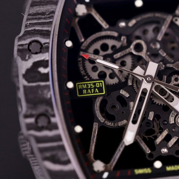 Replica Richard Mille Replica 1:1 Watch RM35-01 Full Carbon Super Light Parachute Strap 44mm - Top Watch - Image 4