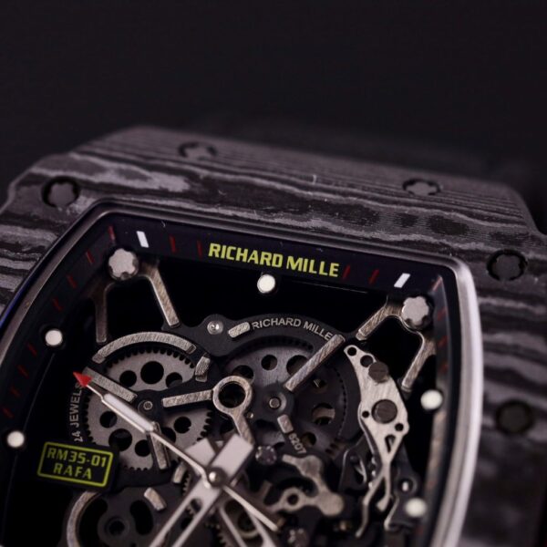 Replica Richard Mille Replica 1:1 Watch RM35-01 Full Carbon Super Light Parachute Strap 44mm - Top Watch - Image 5