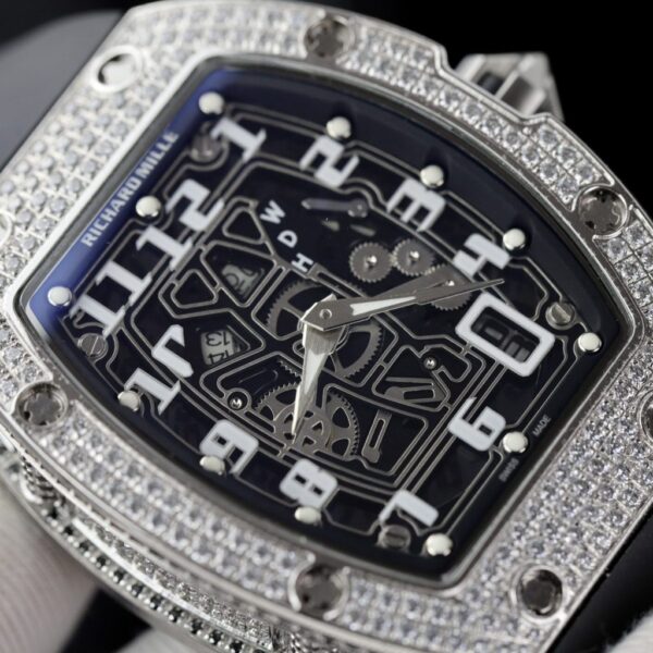 Best Fake Richard Mille Replica 1:1 Watch RM67 Black Face With Stone Automatic Mechanical 40mm - Top Watch - 图片 4
