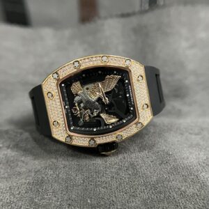 Best Fake Richard Mille Replica Watch RM57-02 Falcon With Diamonds Bezel Rose Gold Case 42mm - Top Watch