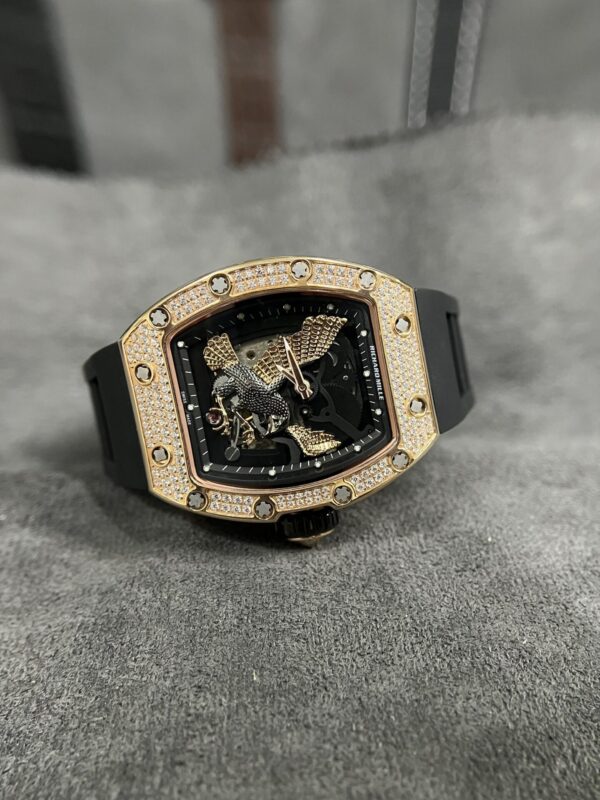 Best Fake Richard Mille Replica Watch RM57-02 Falcon With Diamonds Bezel Rose Gold Case 42mm - Top Watch