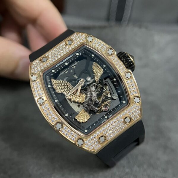 Best Fake Richard Mille Replica Watch RM57-02 Falcon With Diamonds Bezel Rose Gold Case 42mm - Top Watch - Image 2