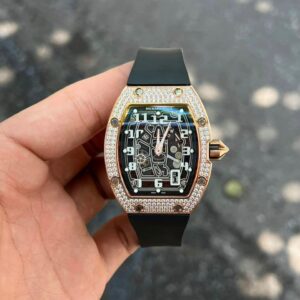 Best Fake Richard Mille Replica Watch RM67 Black Dial Men's Full Diamond 40mm - Top Watch