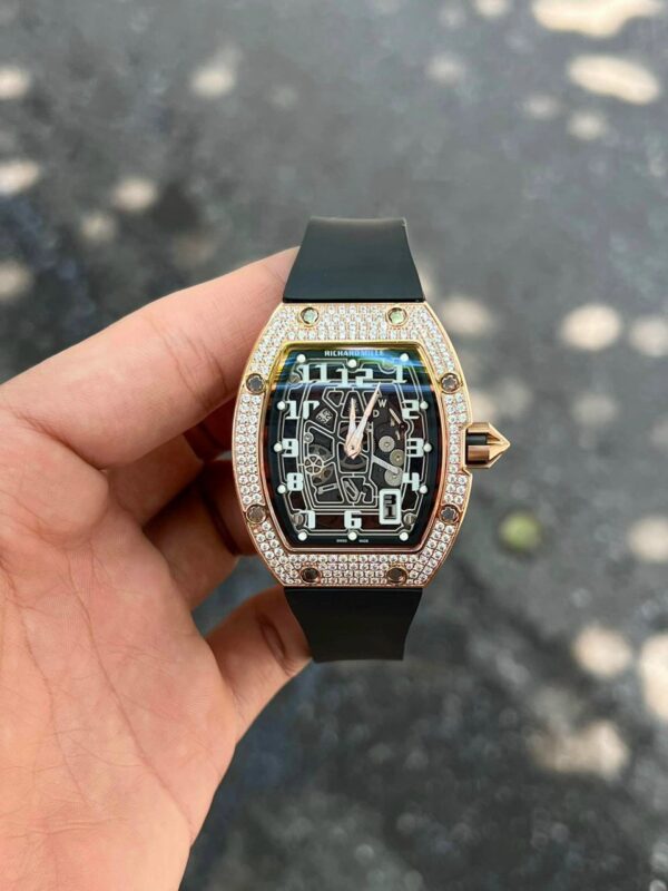 Best Fake Richard Mille Replica Watch RM67 Black Dial Men's Full Diamond 40mm - Top Watch
