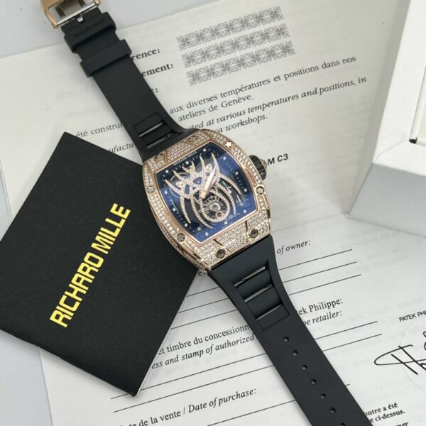 Best Fake Richard Mille RM 19-01 Rose Gold With Diamonds Replica 11 Watch Spider 42MM - Top Watch