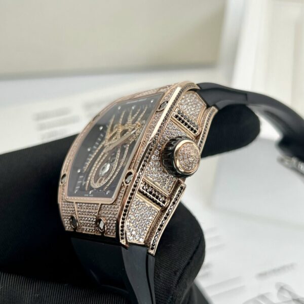 Best Fake Richard Mille RM 19-01 Rose Gold With Diamonds Replica 11 Watch Spider 42MM - Top Watch - Image 5