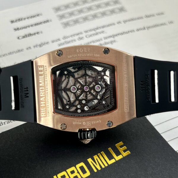 Best Fake Richard Mille RM 19-01 Rose Gold With Diamonds Replica 11 Watch Spider 42MM - Top Watch - Image 7