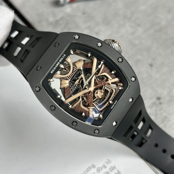Swiss 1:1 Richard Mille RM47 Best Fake Replica Watch Black Rubber Strap Samurai Dial 42.7mm - Top Watch