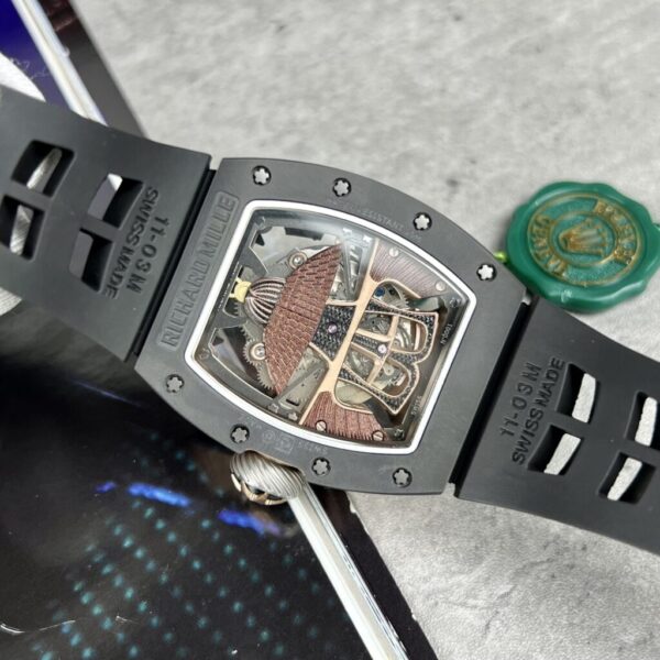 Swiss 1:1 Richard Mille RM47 Best Fake Replica Watch Black Rubber Strap Samurai Dial 42.7mm - Top Watch - Image 7