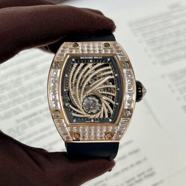 Swiss 1:1 Richard Mille RM51-02 Rose Gold Baguette Replica Watch 40MM - Top Watch