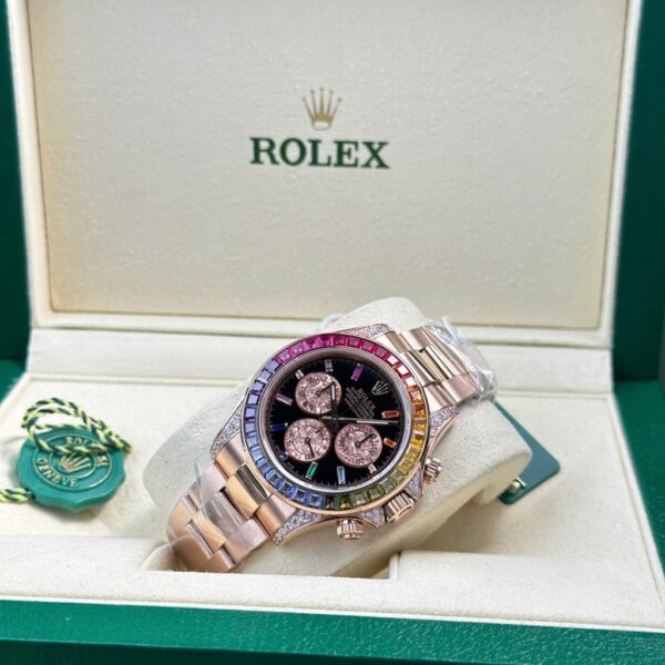 Swiss 1:1 Rolex Cosmograph Daytona 116595 Rainbow Replica Watch Best Fake Quality BT Factory 40mm - Top Watch - Image 4