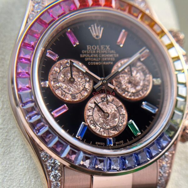 Swiss 1:1 Rolex Cosmograph Daytona 116595 Rainbow Replica Watch Best Fake Quality BT Factory 40mm - Top Watch - Image 5