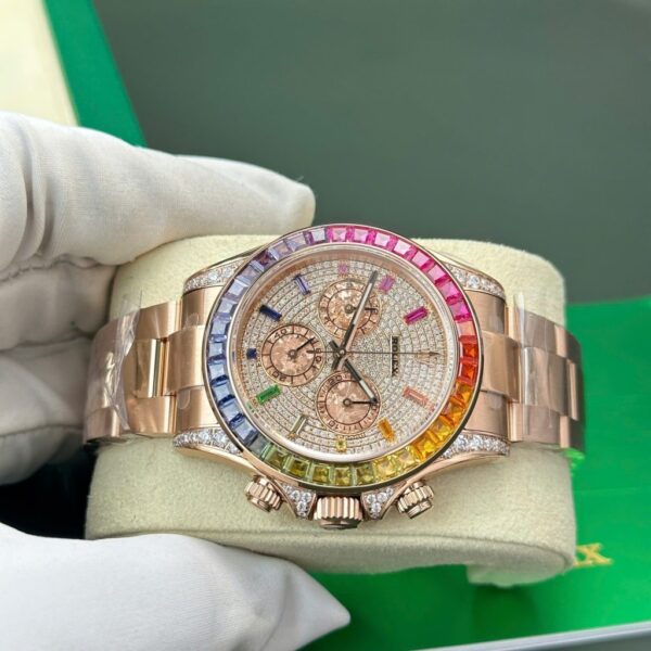 Swiss 1:1 Rolex Cosmograph Daytona 116595 Rainbow Replica Watch Best Fake Quality BT Factory 40mm - Top Watch - Image 3