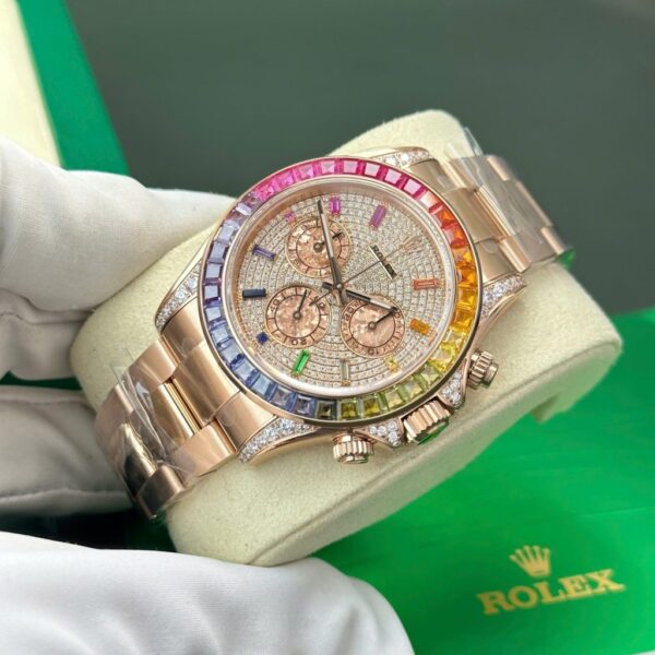 Swiss 1:1 Rolex Cosmograph Daytona 116595 Rainbow Replica Watch Best Fake Quality BT Factory 40mm - Top Watch - Image 4