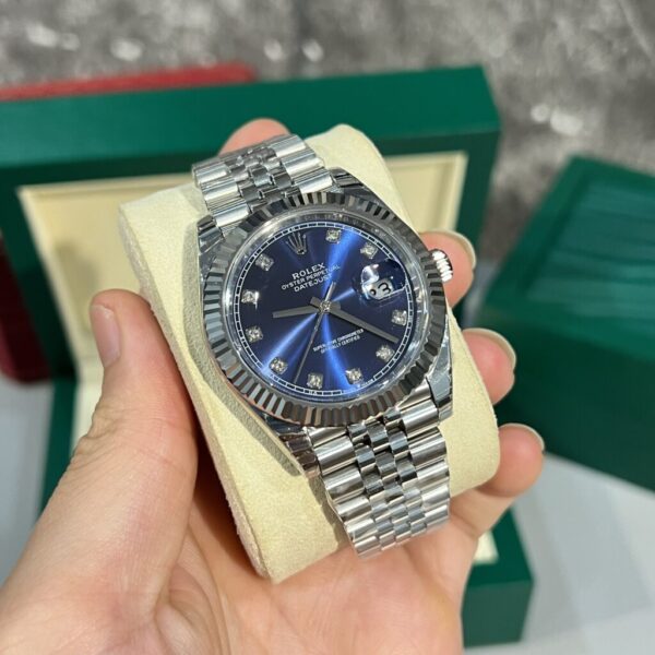 Swiss 1:1 Rolex DateJust Blue Dial Jubilee Strap Rep 11 Watch EW Factory 41mm - Top Watch - Image 2