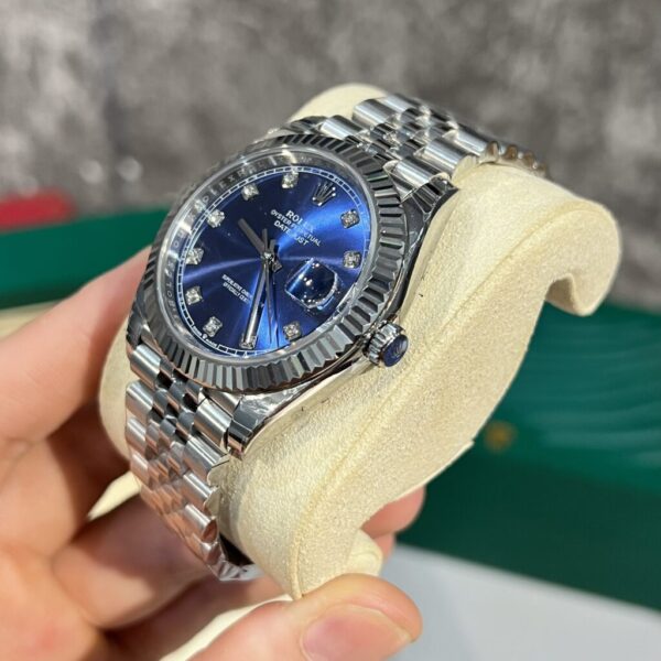 Swiss 1:1 Rolex DateJust Blue Dial Jubilee Strap Rep 11 Watch EW Factory 41mm - Top Watch - Image 3