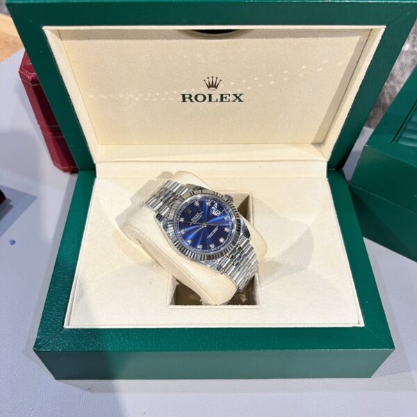 Swiss 1:1 Rolex DateJust Blue Dial Jubilee Strap Rep 11 Watch EW Factory 41mm - Top Watch - Image 5