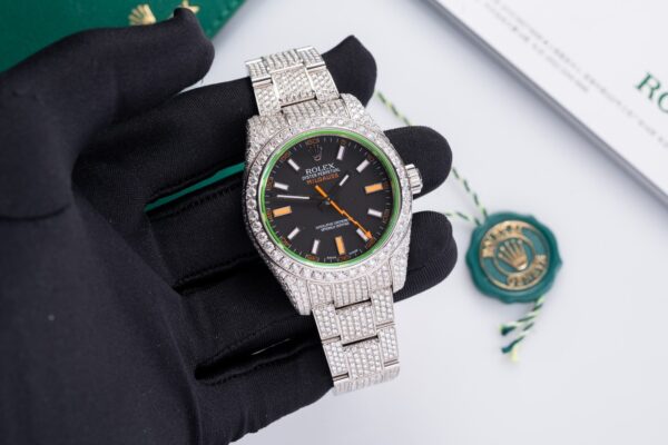 Best Fake Rolex DateJust Replica 1:1 Watch Full Diamond Moissanite 41mm - Top Watch - 图片 2