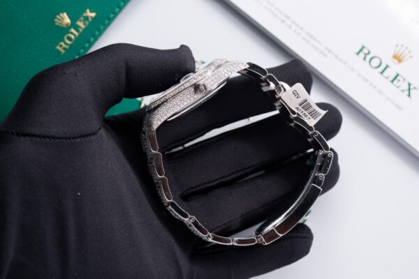 Best Fake Rolex DateJust Replica 1:1 Watch Full Diamond Moissanite 41mm - Top Watch - 图片 5