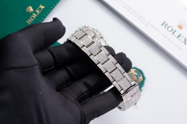Best Fake Rolex DateJust Replica 1:1 Watch Full Diamond Moissanite 41mm - Top Watch - 图片 7