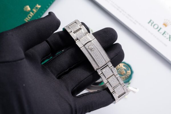 Best Fake Rolex DateJust Replica 1:1 Watch Full Diamond Moissanite 41mm - Top Watch - 图片 8