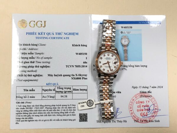 Best Fake Rolex DateJust Replica 1:1 Watch Women's Mother-of-Pearl Dial Gold Wrapped 31mm - Top Watch