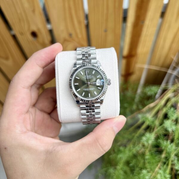 Best Fake Rolex DateJust Women Green Dial Jubilee Strap Super Fake 1:1 EW 31mm - Top Watch
