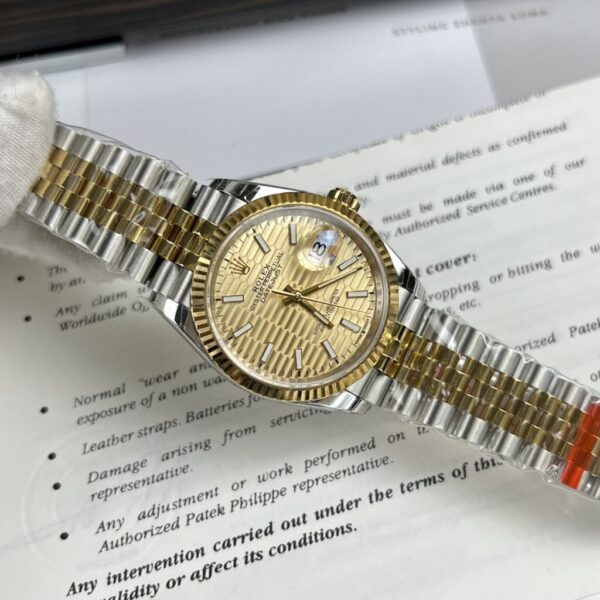 Best Fake Rolex Datejust Yellow Dial High Quality Replica EW Factory 41mm - Top Watch