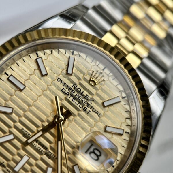 Best Fake Rolex Datejust Yellow Dial High Quality Replica EW Factory 41mm - Top Watch - Image 3