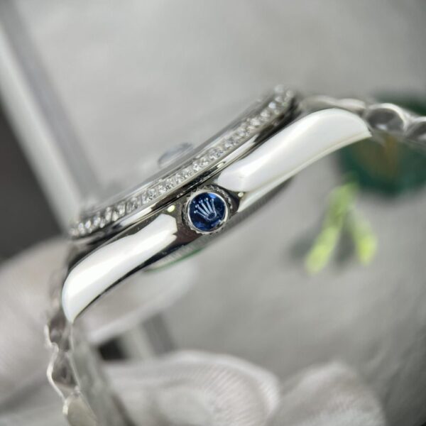 Swiss 1:1 Rolex Day-Date Best Fake Replica Watch Full Swarovski Crystal 40mm - Top Watch - Image 5