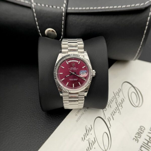 Swiss 1:1 Rolex Day-Date Best Fake Replica Watch Strawberry Dial EW Factory 40mm - Top Watch