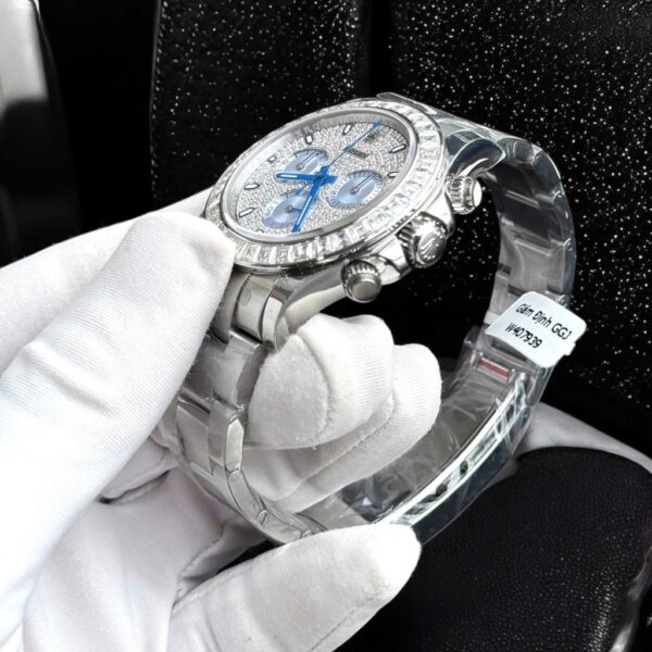 Swiss 1:1 Rolex Daytona Replica Watch Custom Moissanite Diamonds Baguette Hong Kong 40mm - Top Watch - Image 3