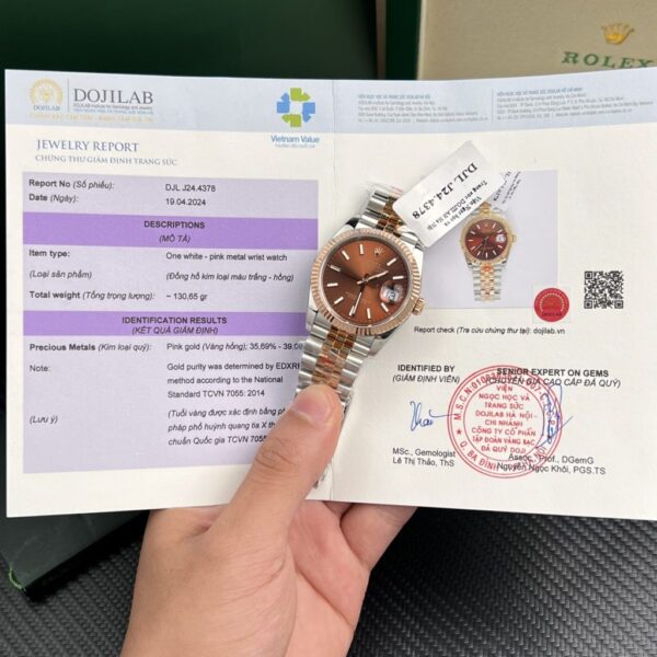 Swiss 1:1 Rolex Rep 11 Watch DateJust 18K Rose Gold Wrapped Chocolate Dial GM Factory 36mm - Top Watch