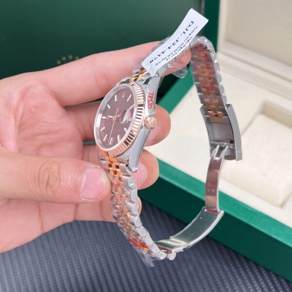 Swiss 1:1 Rolex Rep 11 Watch DateJust 18K Rose Gold Wrapped Chocolate Dial GM Factory 36mm - Top Watch - Image 6