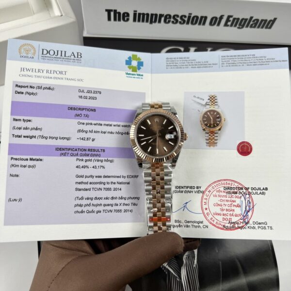 Replica Rolex Rep 11 Watch DateJust Men's Chocolate Dial 18K Rose Gold Wrapped GM Factory 41mm - Top Watch