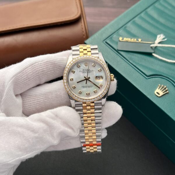 Best Fake Rolex Rep 11 Watch DateJust MOP Moissanite Diamond Bezel EW 36mm - Top Watch