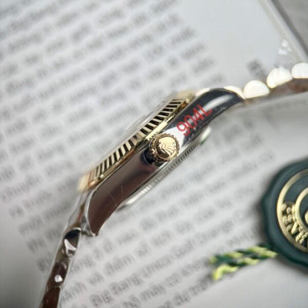 Replica Rolex Rep 11 Watch DateJust Women's Genuine Gold Wrapped Black Dial GM Factory 31mm - Top Watch - Image 5
