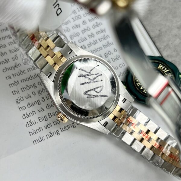 Replica Rolex Rep 11 Watch DateJust Women's Genuine Gold Wrapped Black Dial GM Factory 31mm - Top Watch - Image 6