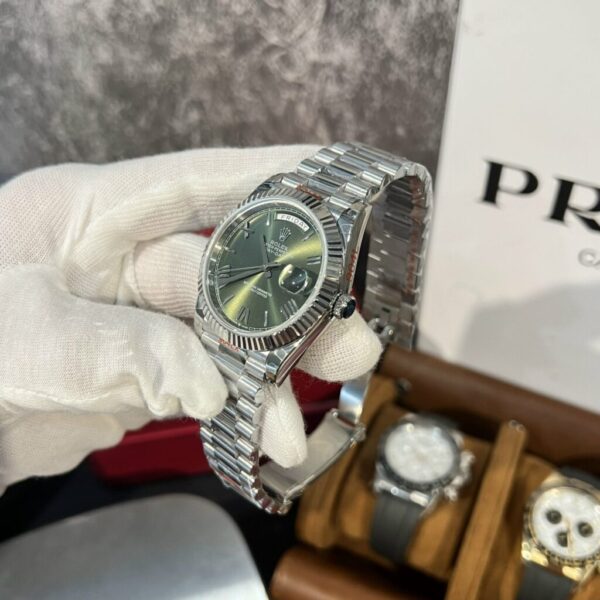 Replica Rolex Rep 11 Watch Day-Date 228236 Green Dial Metal Strap GM Factory V2 40mm - Top Watch - Image 3