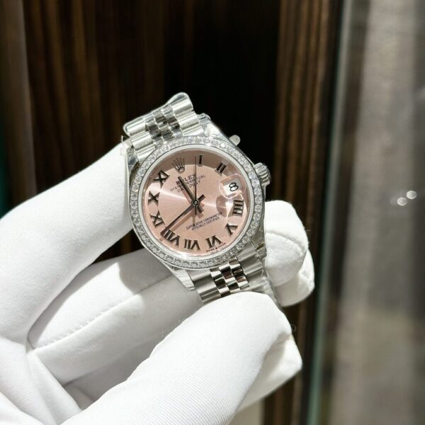 Replica Rolex Rep 11 Watch DateJust Women's With Stone Bezel Jubilee Strap EW 31mm - Top Watch - Image 3