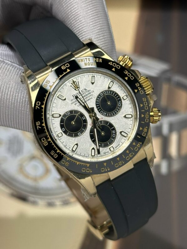 Best Fake Rolex Replica 11 Watch Cosmograph Daytona Meteorite Dial Rubber Strap 40mm - Top Watch - Image 2