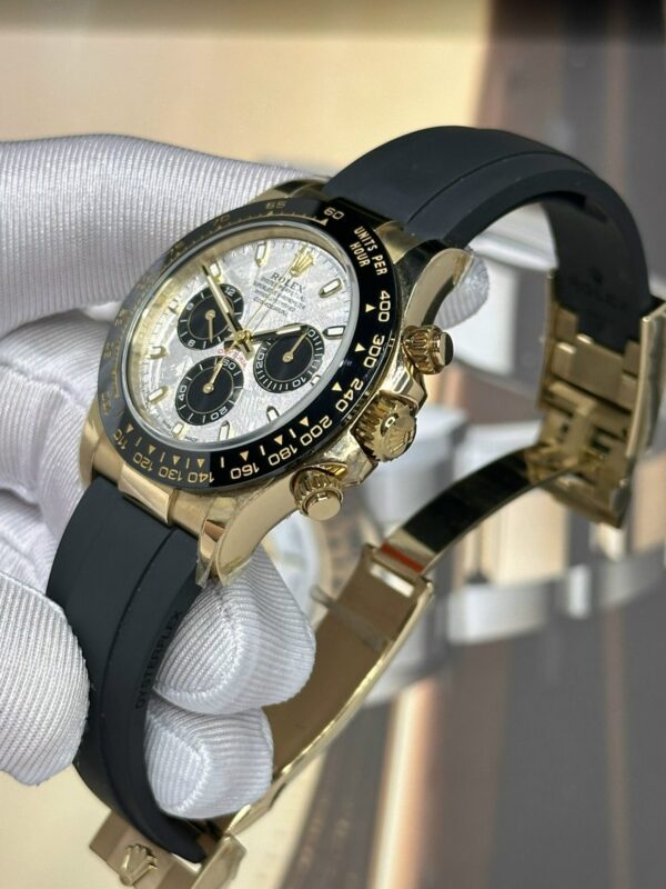 Best Fake Rolex Replica 11 Watch Cosmograph Daytona Meteorite Dial Rubber Strap 40mm - Top Watch - Image 4